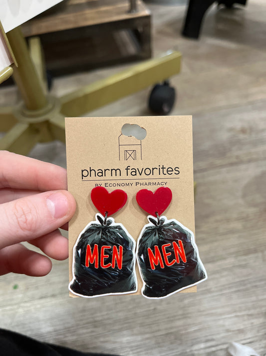 MEN ARE TRASH EARRINGS