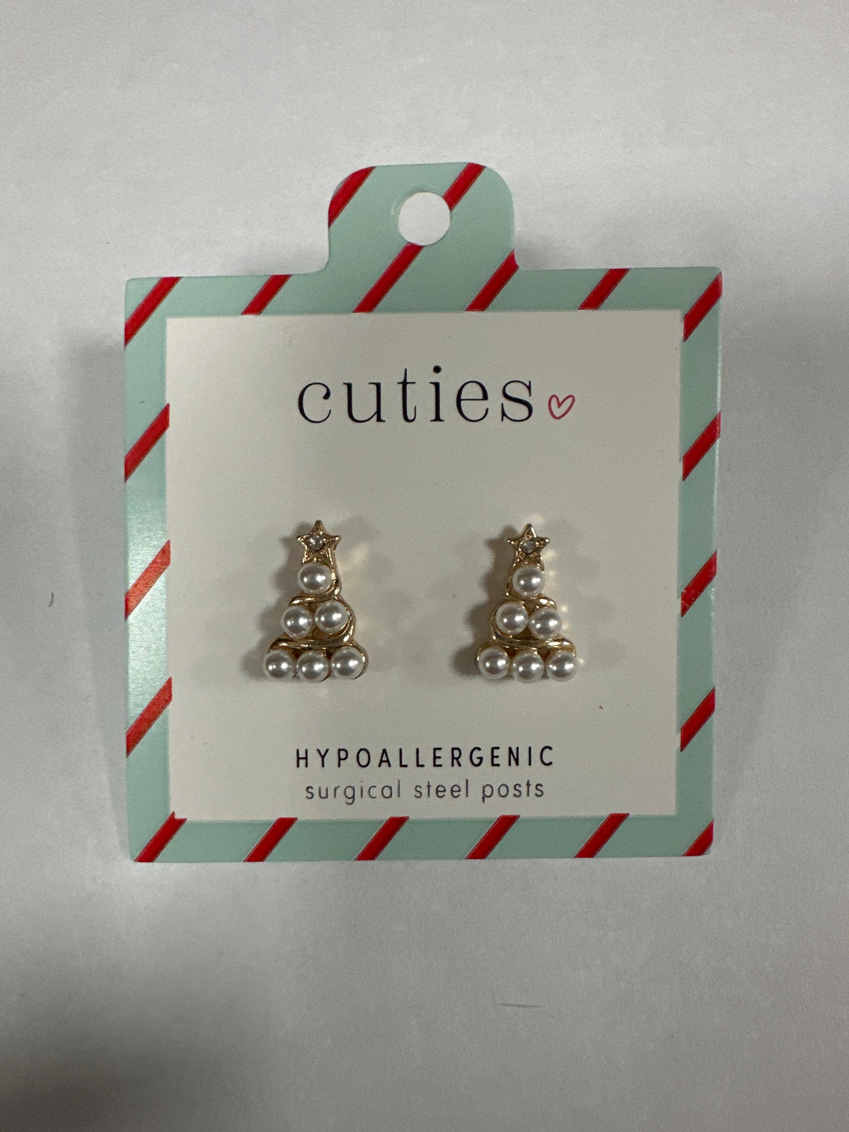 PEARL CHRISTMAS TREE IN EARRINGS