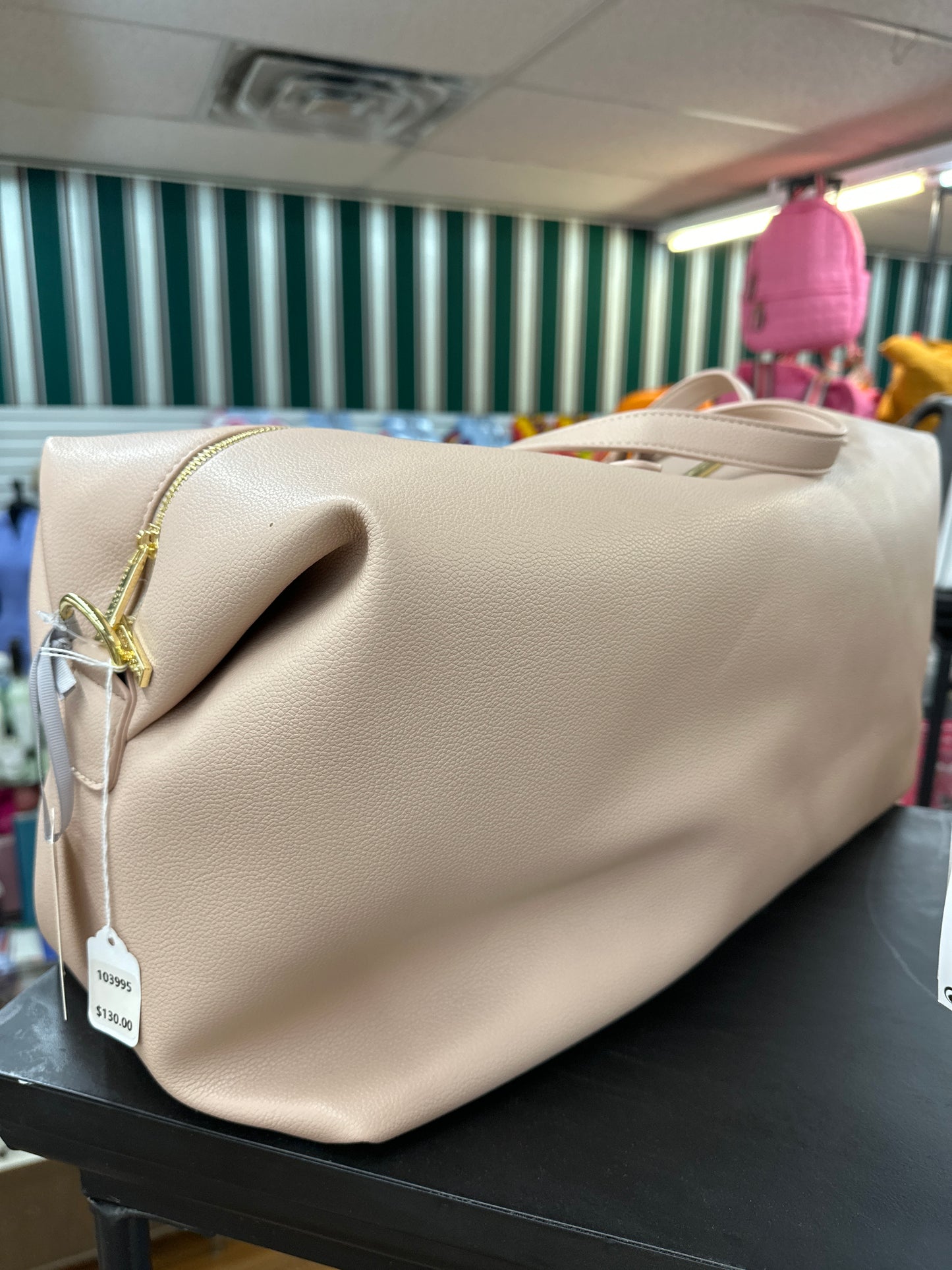 WEEKEND HOLD ALL DUFFLE BAG - PALE PINK