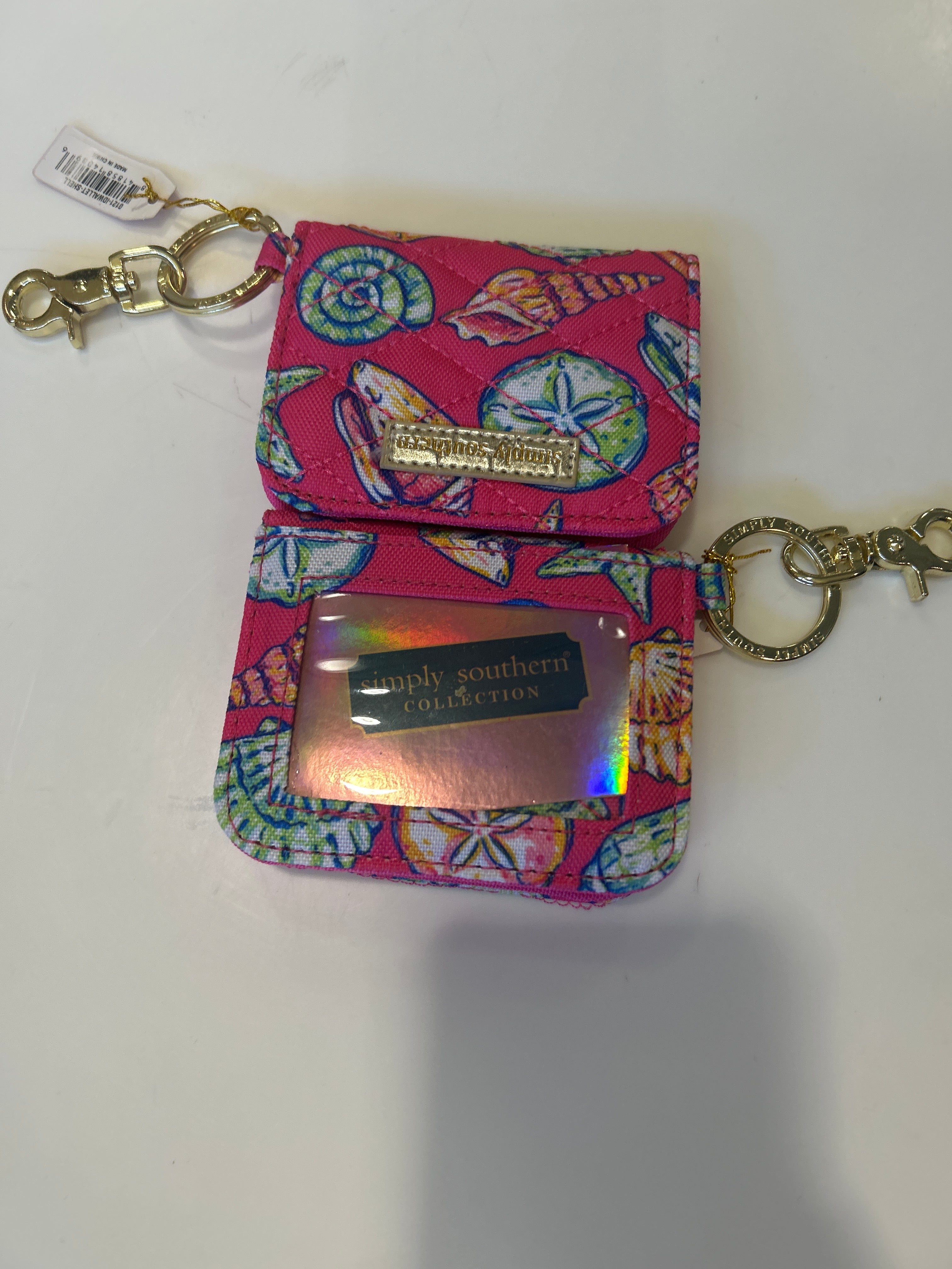 S/S WALLET KEYCHAIN PINK SEA SHELL
