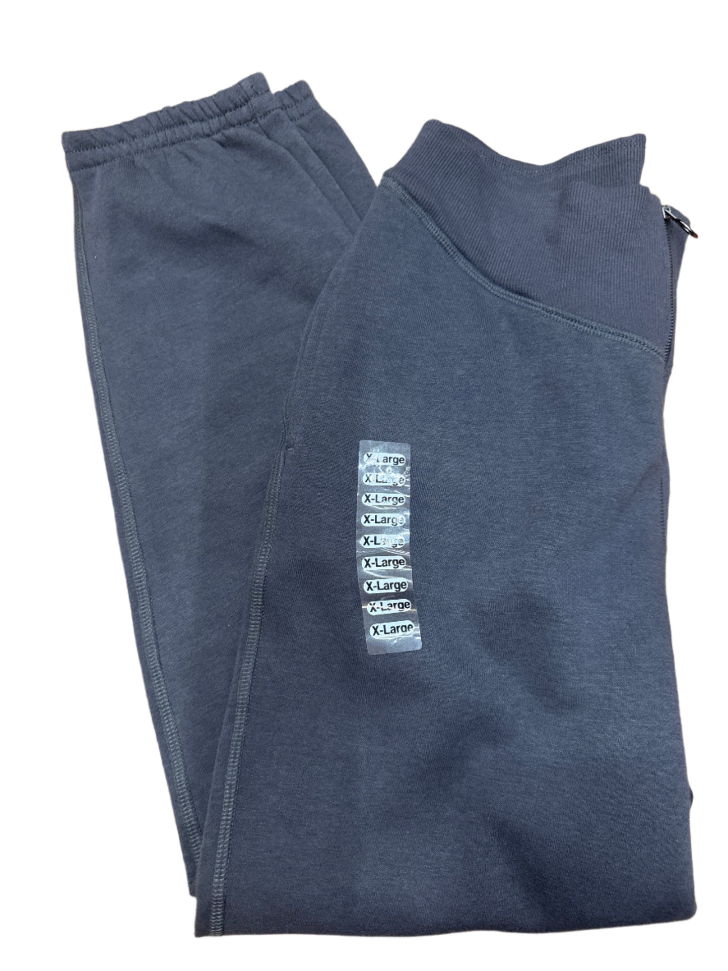 FRENCH TERRY ZIP UP SWEATPANTS - BLACK - XL