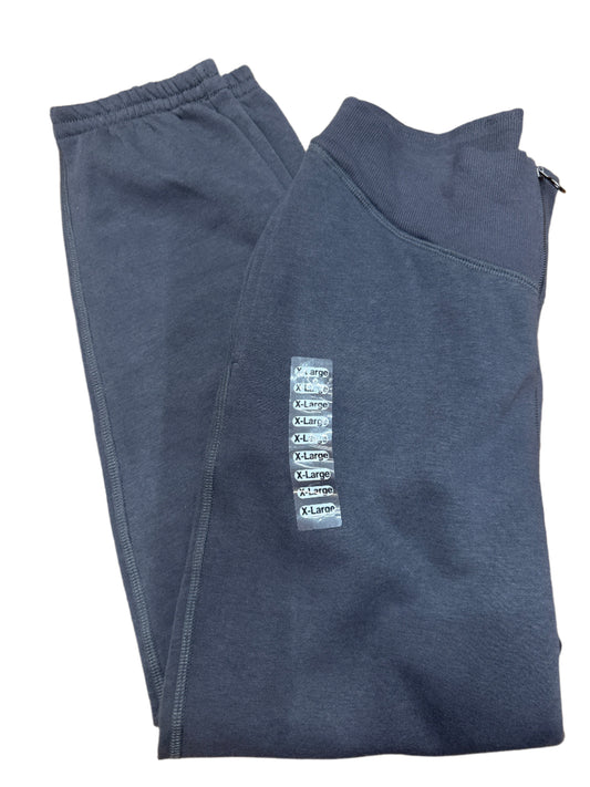 FRENCH TERRY ZIP UP SWEATPANTS - BLACK - XL
