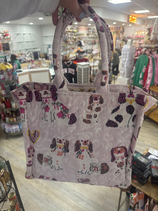 SMALL TOTE BAG - FOO DOGS LIGHT PINK