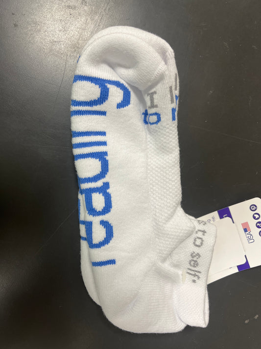 SOCKS - I LOVE TO READ - READING - WHITE W/BLUE