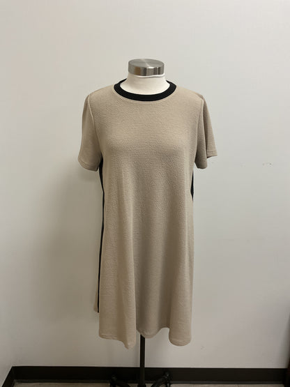 TAUPE & BLACK MINI DRESS
