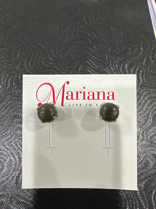 MARIANA EARR-SLVR STUDS-MOSS