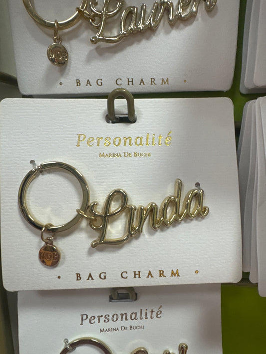 BAG CHARM KEYCHAIN - LINDA