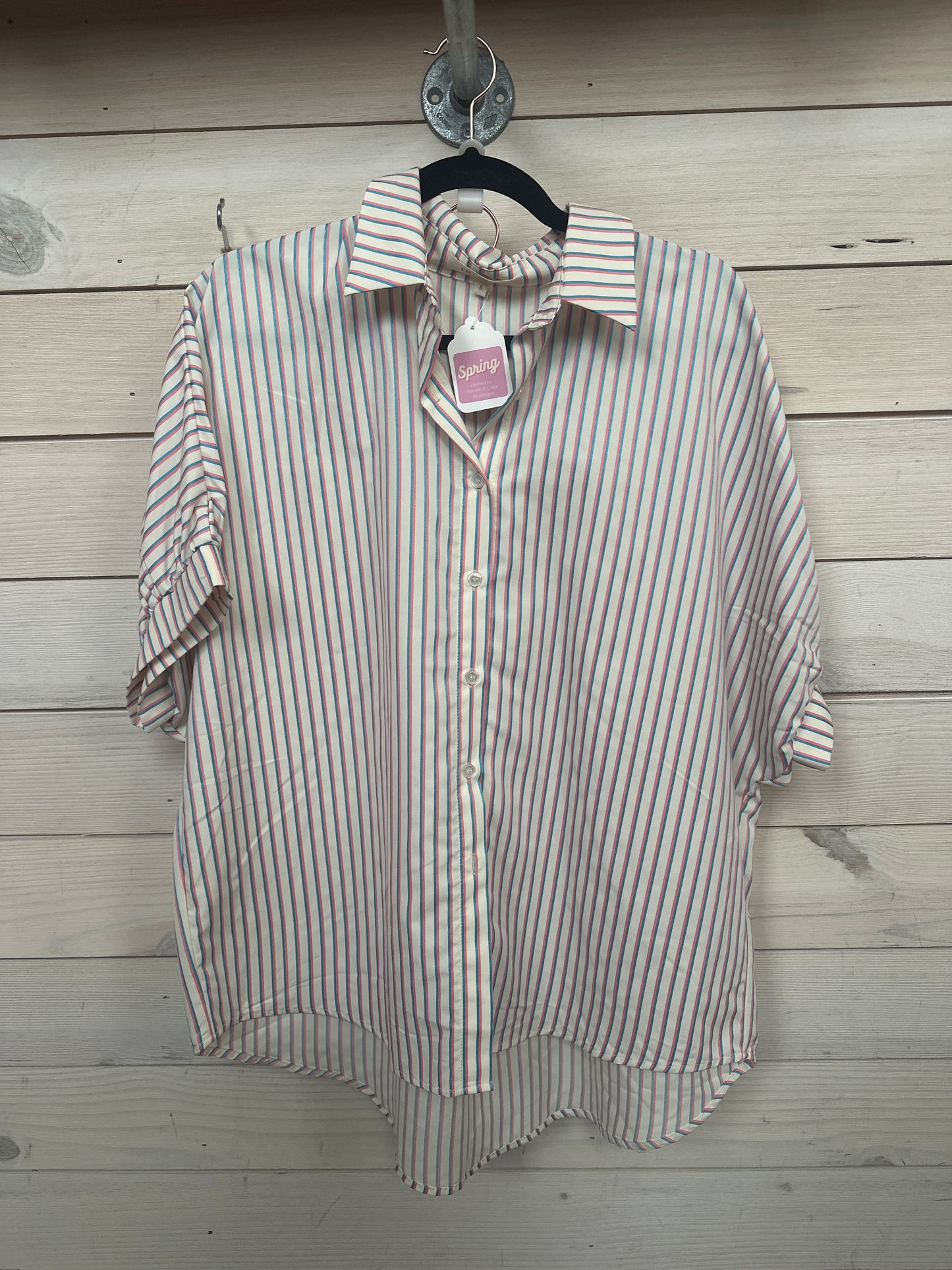 BLUE AND PINK STRIPE 2PC SET