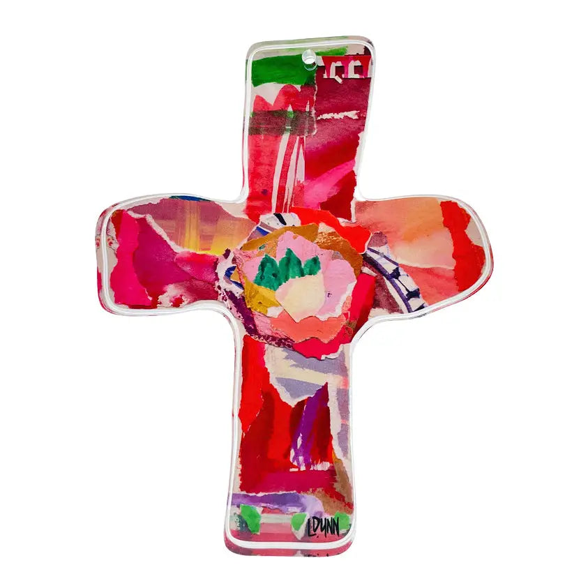 RED EVERLASTING LOVE ACRYLIC CROSS
