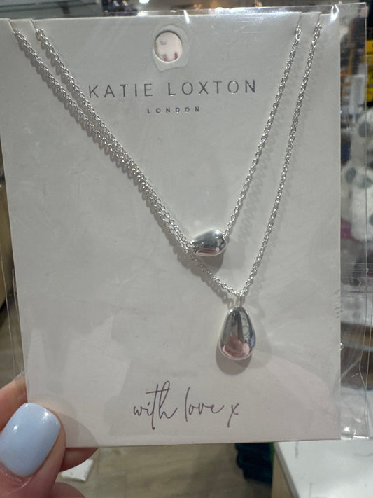 LUELLA - PEBBLE NECKLACE - 2 STRAND - SILVER