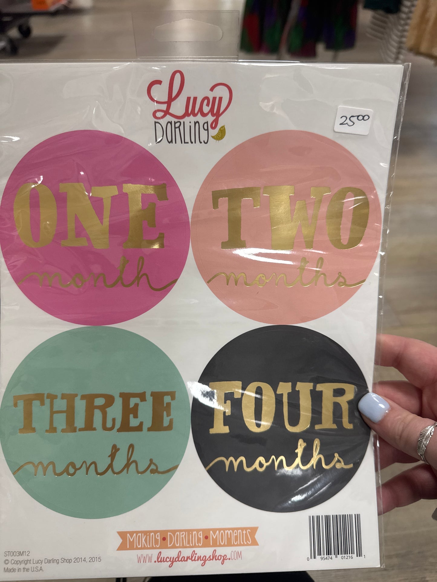 GOLD FOIL MONTHLY STICKERS