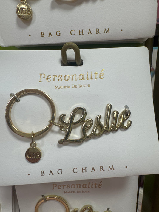 BAG CHARM KEYCHAIN - LESLIE