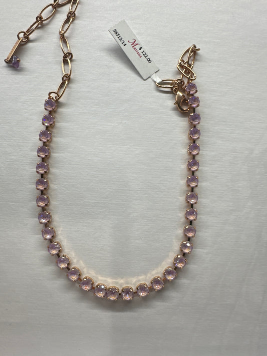 MARIANA NECKLACE-RG-SM PINK STONES