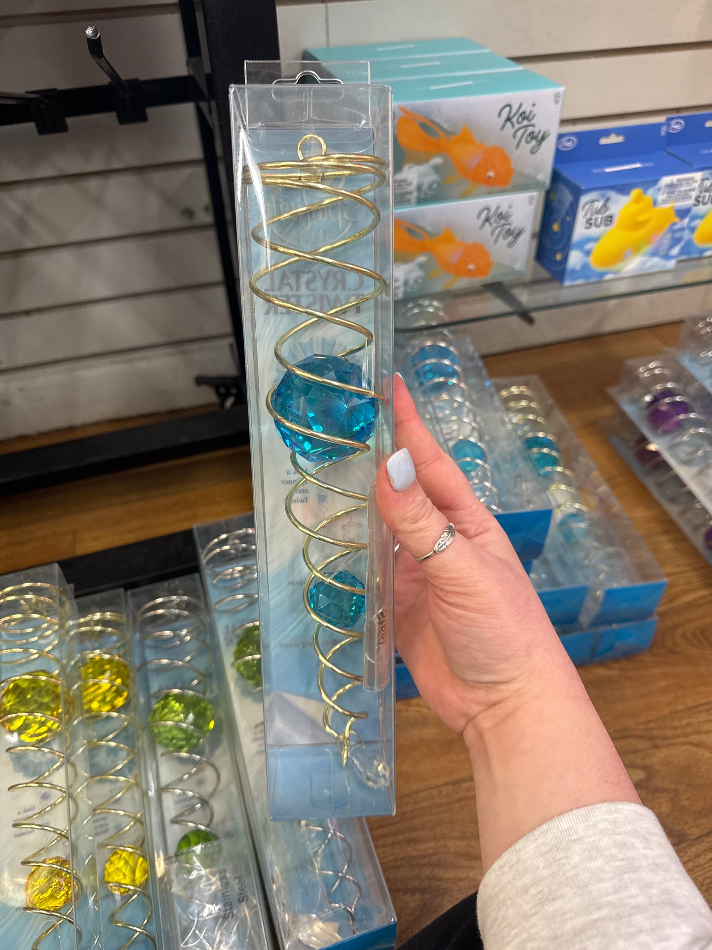 LARGE TWISTER (13") - GOLD/AQUA