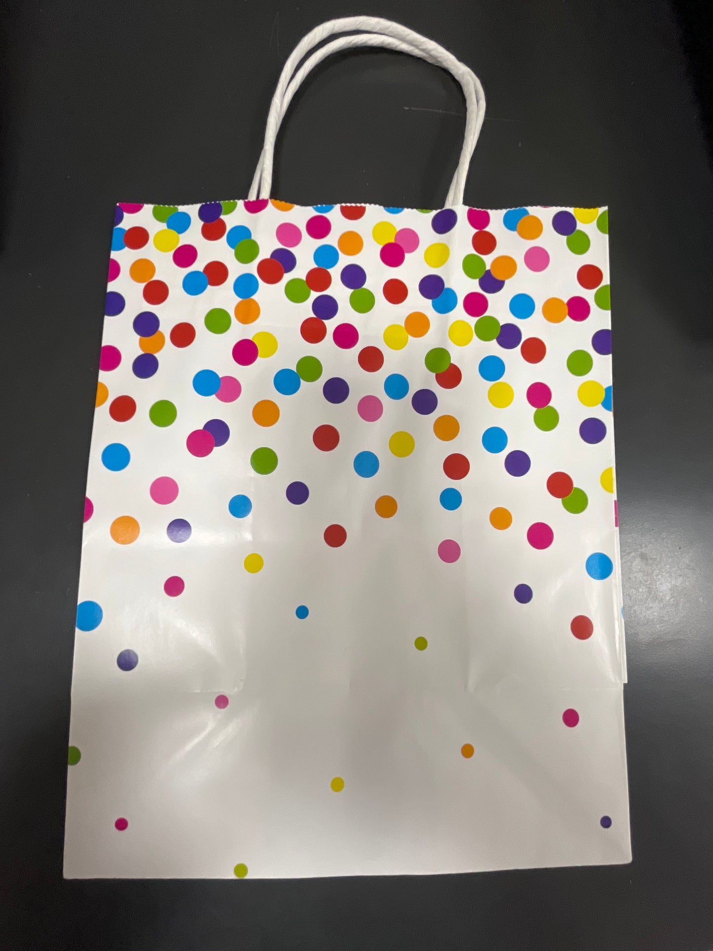 RAINBOW CONFETTI PAPER GIFT BAG
