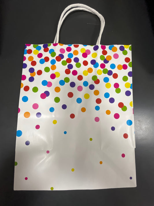 RAINBOW CONFETTI PAPER GIFT BAG