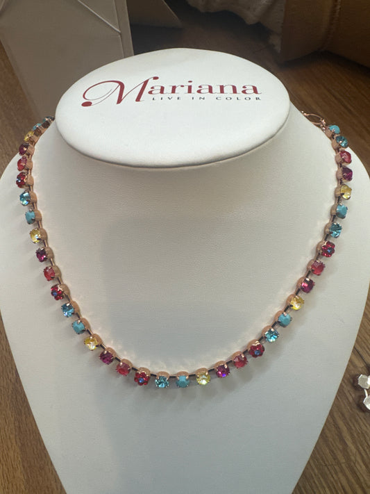 RG-MULTICOLOR SMALL CRYSTAL NECKLACE