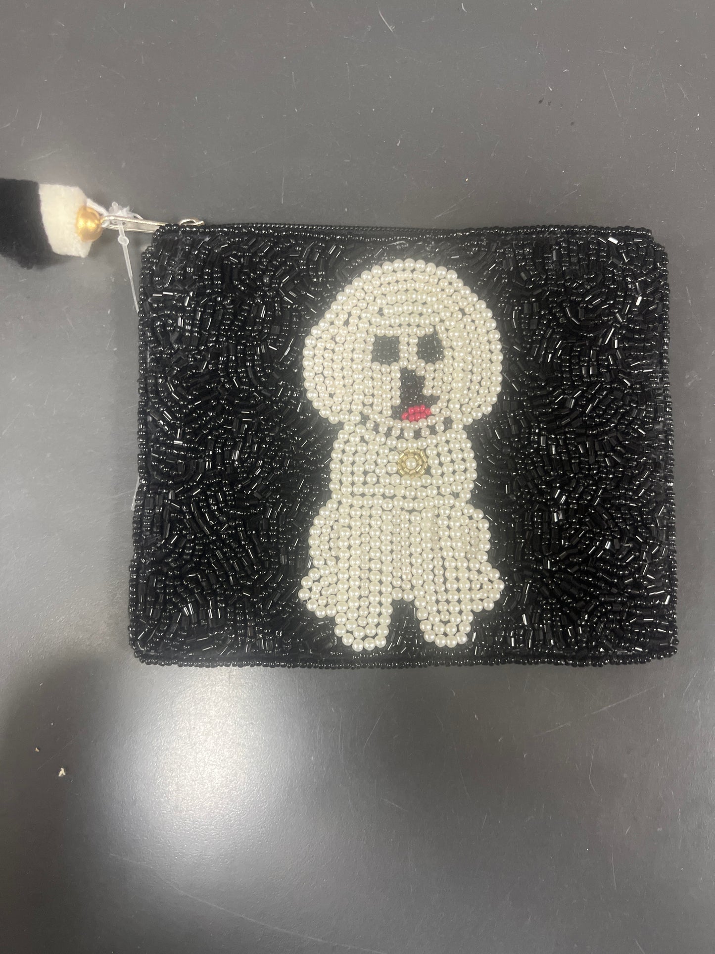 BEADED POUCH - PEARL SHITSU