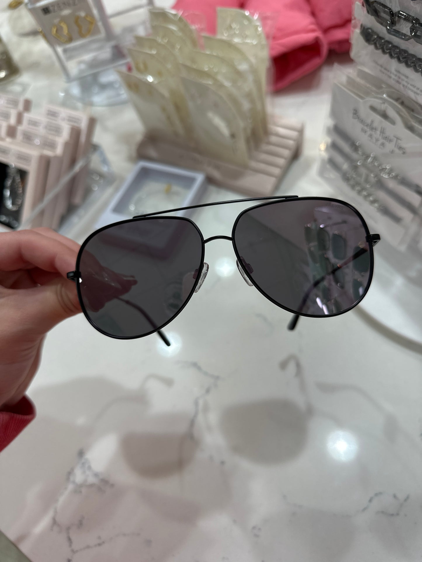 FREYRS SUNGLASSES - MAX - BLACK/LAVENDER MIRROR