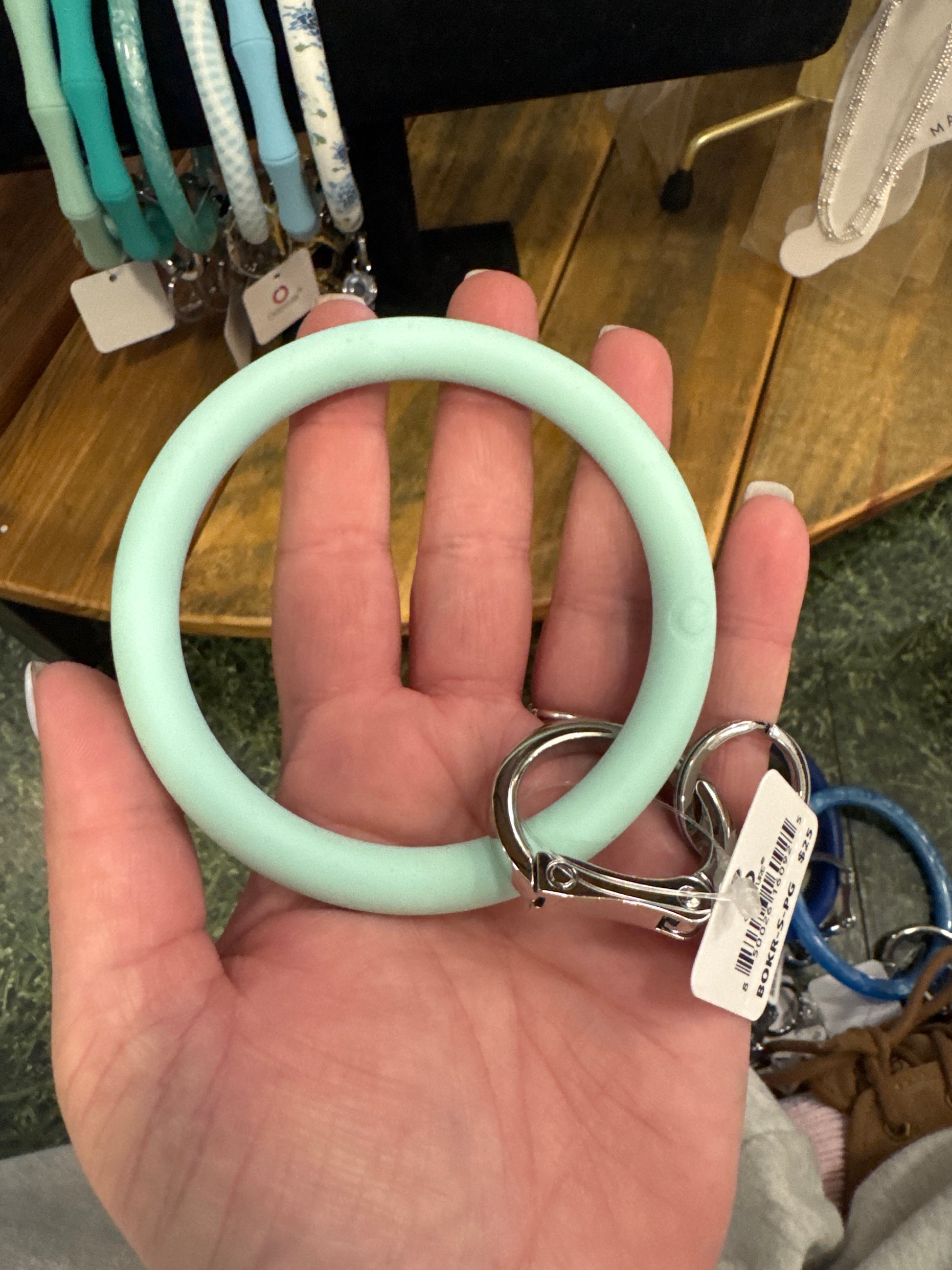 PISTACHIO - SILICONE BIG O  KEY RING - Pharm Favorites by Economy Pharmacy