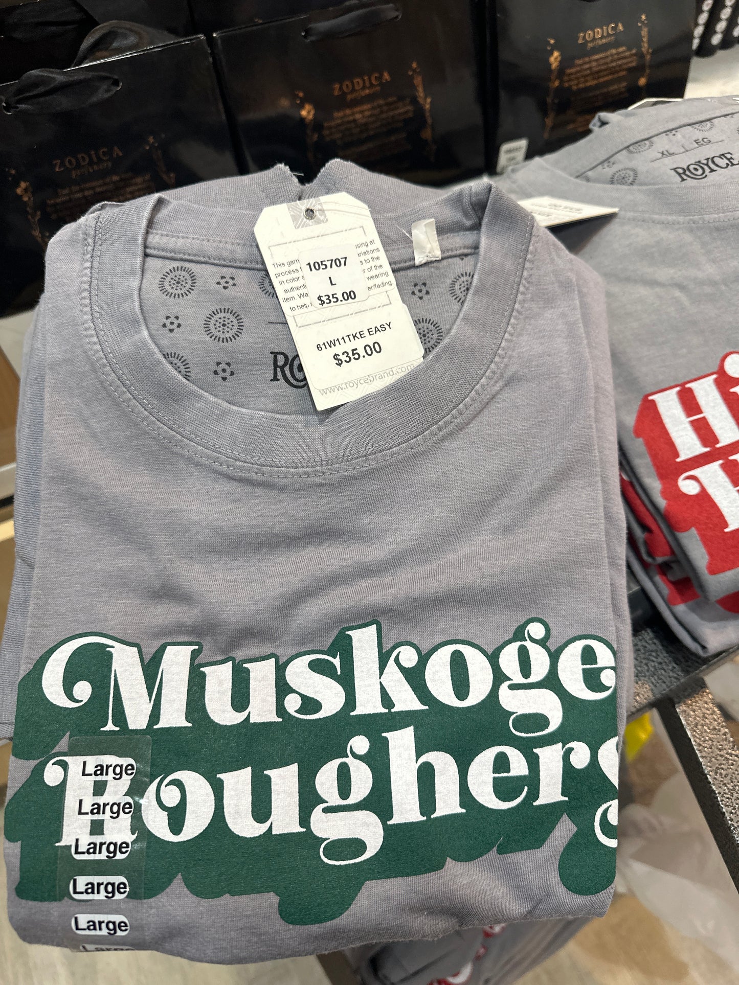 MUSKOGEE ROUGHERS ROUND BOTTOM TEE - L