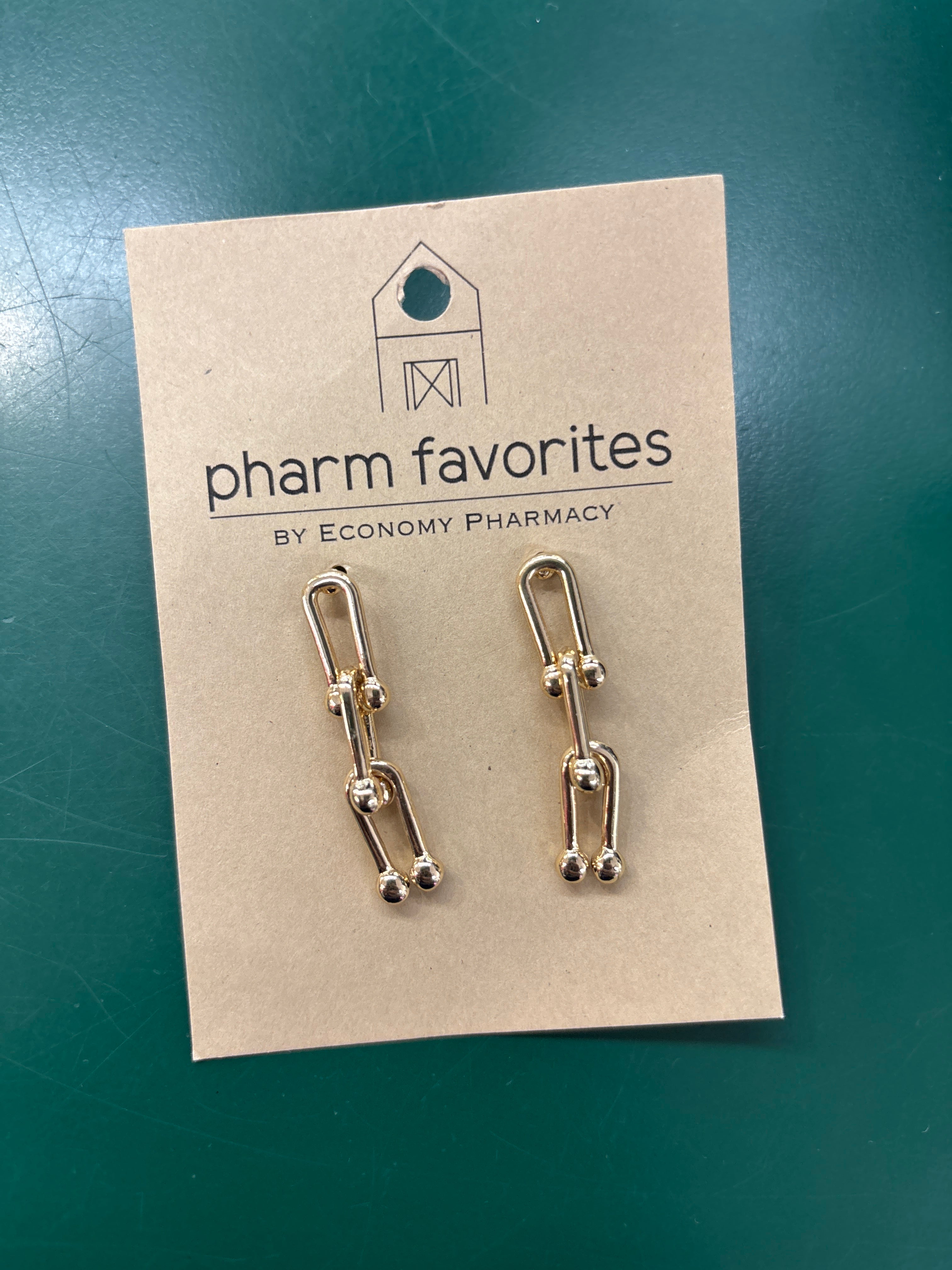 CABO SAN LUCAS LINK DROP EARRINGS - GOLD