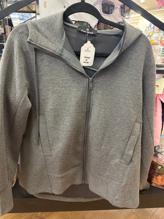 MID-WEIGHT HOODIE JACKET - CHARCOAL - M