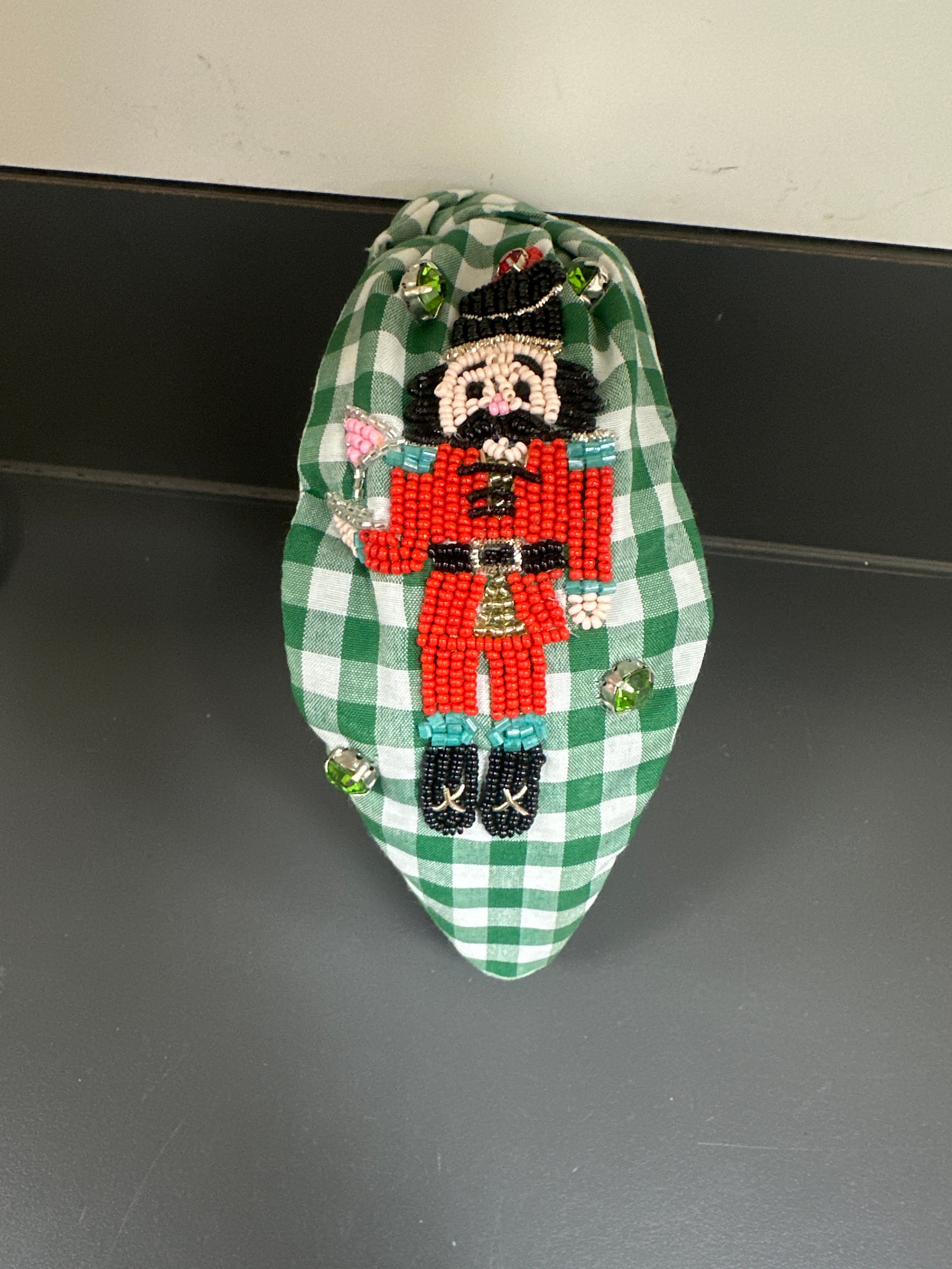 CHECKER NUTCRACKER HEADBAND - GREEN