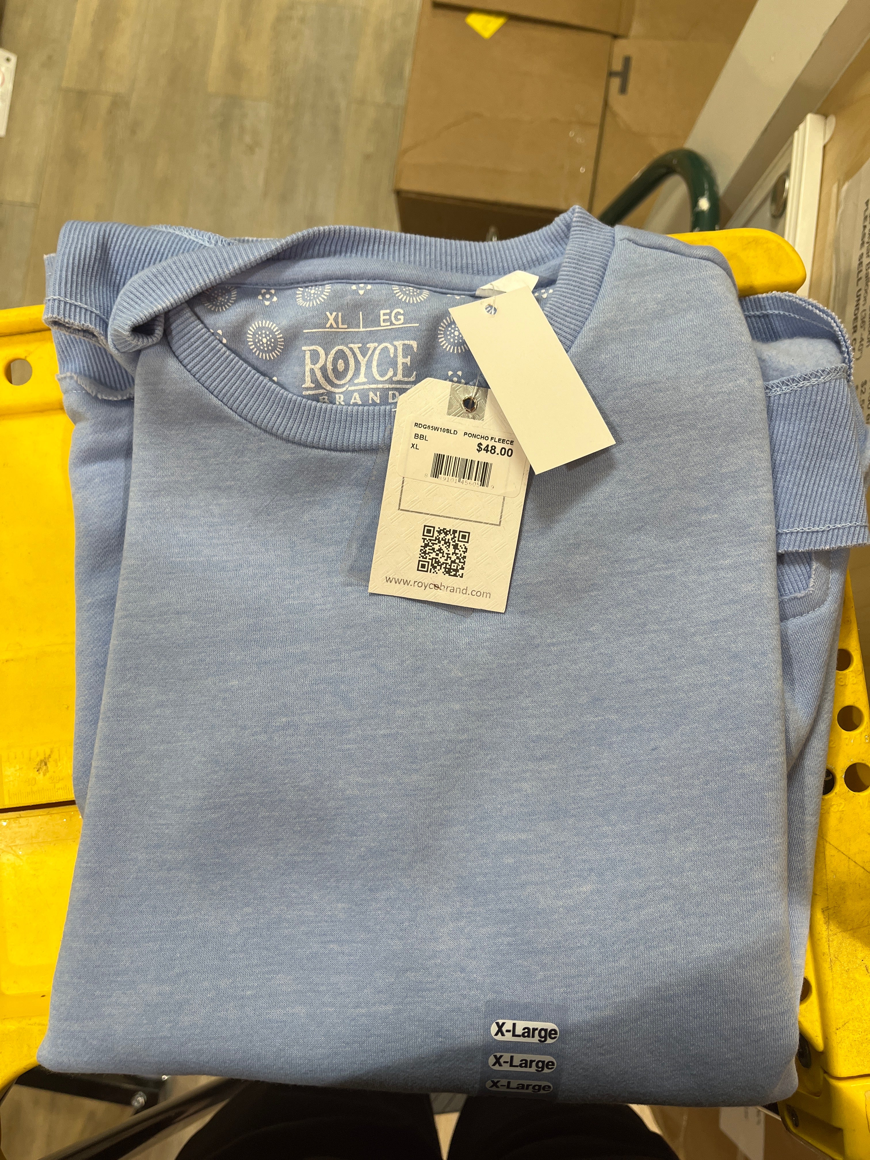 ROUND BOTTOM CREW NECK SWEATSHIRT - BEACH BLUE