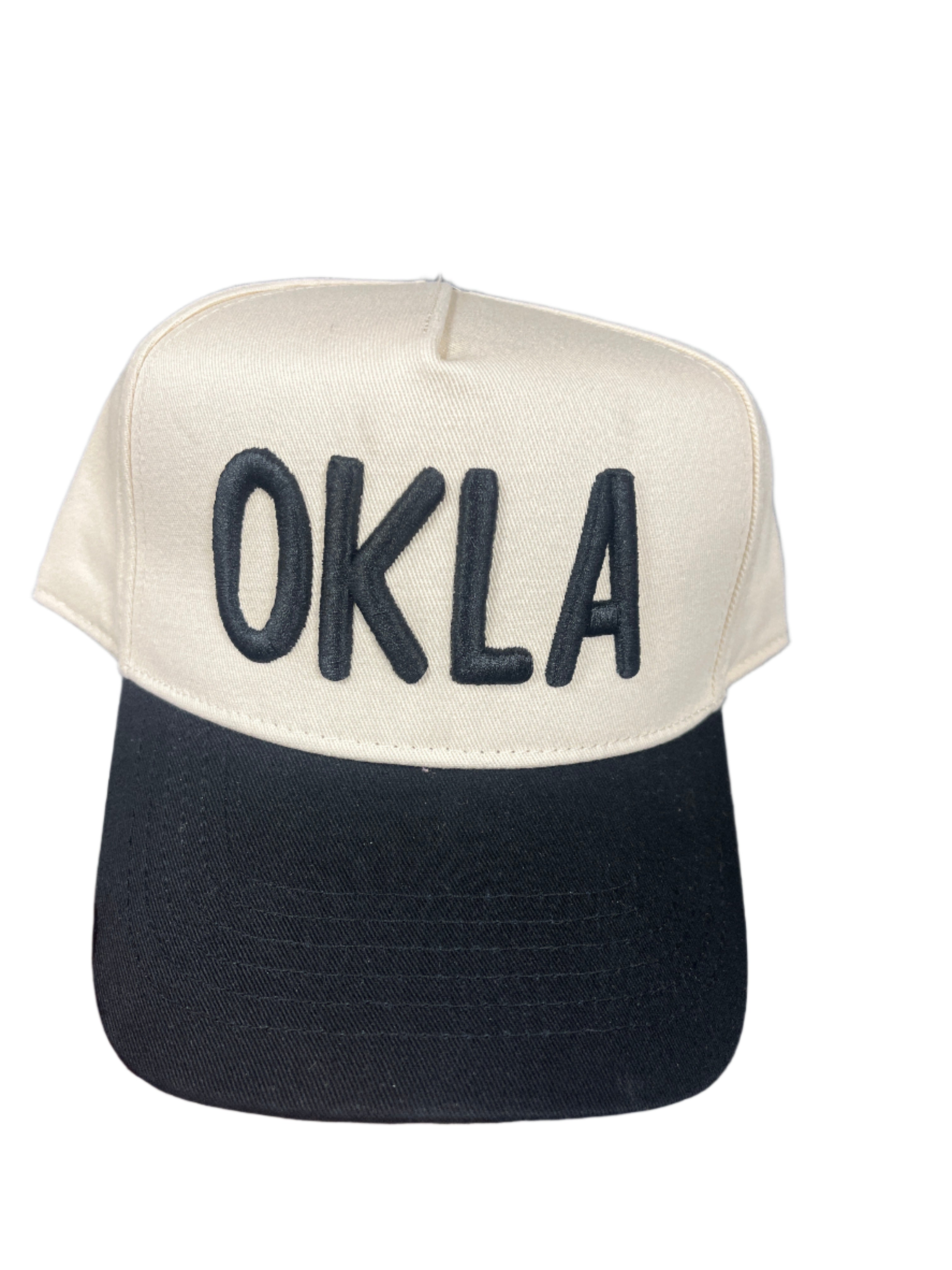 IVORY/BLACK OKLA HAT