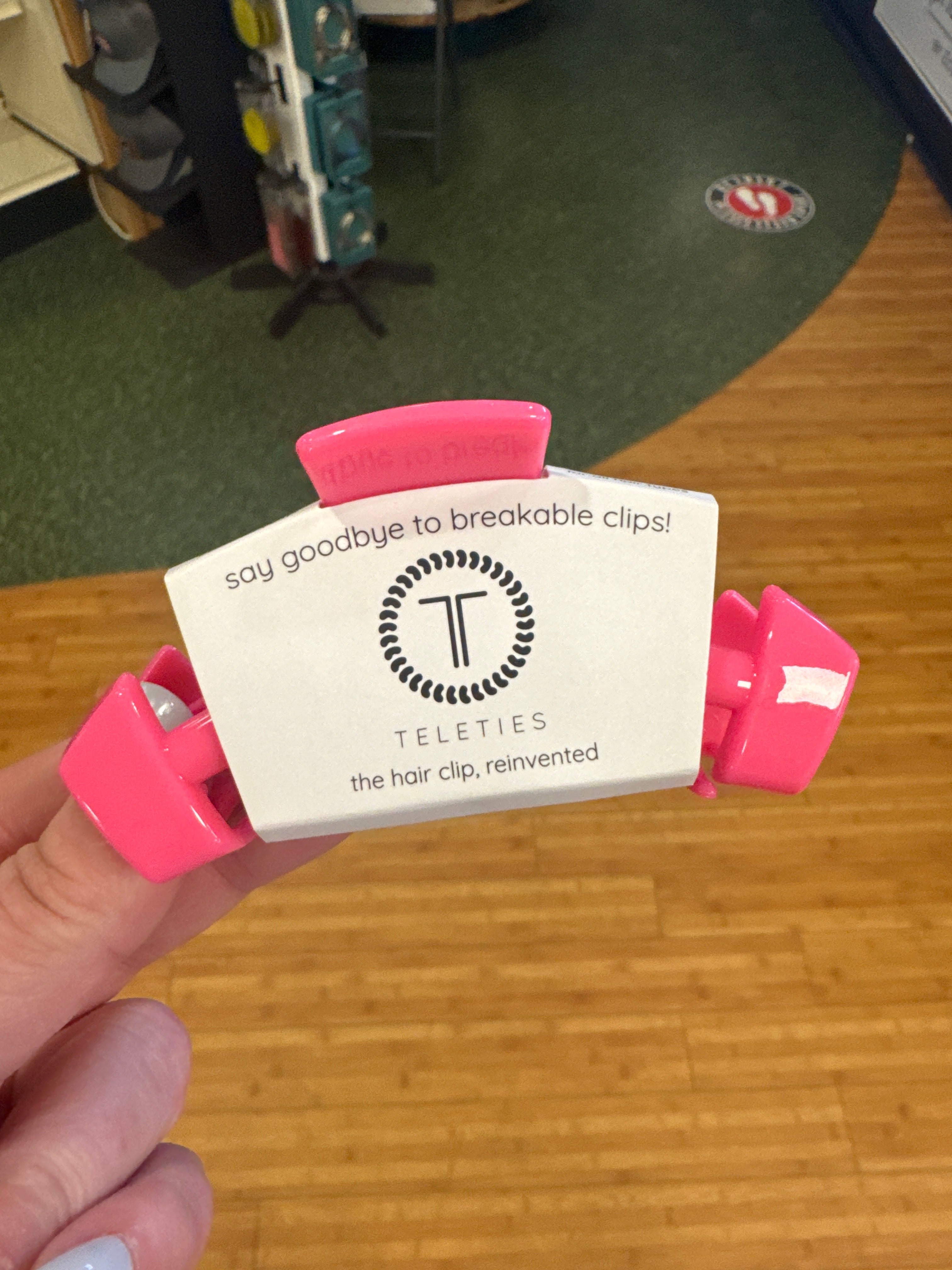 TELETIES HAIR CLIP - MEDIUM - NEON PINK