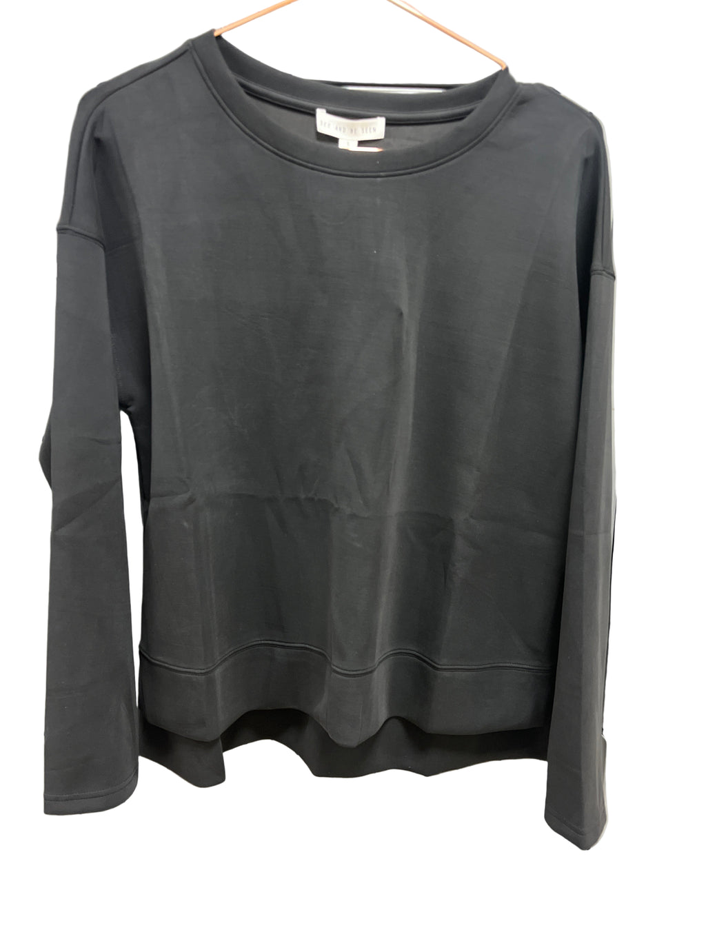 BLACK SOFT 2 PC SWEATSHIRT & DRESS SET