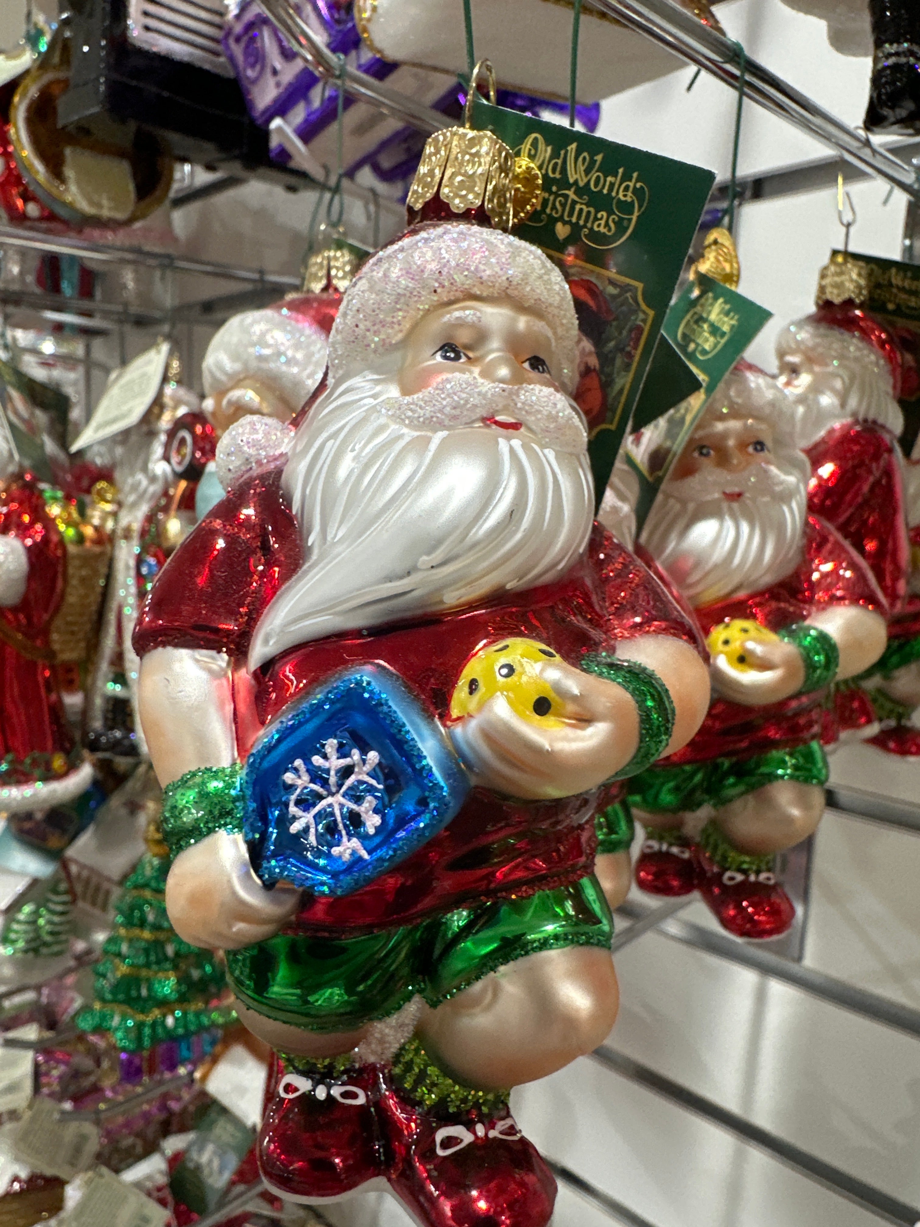 CHRISTMAS ORNAMENT - PICKLEBALL SANTA