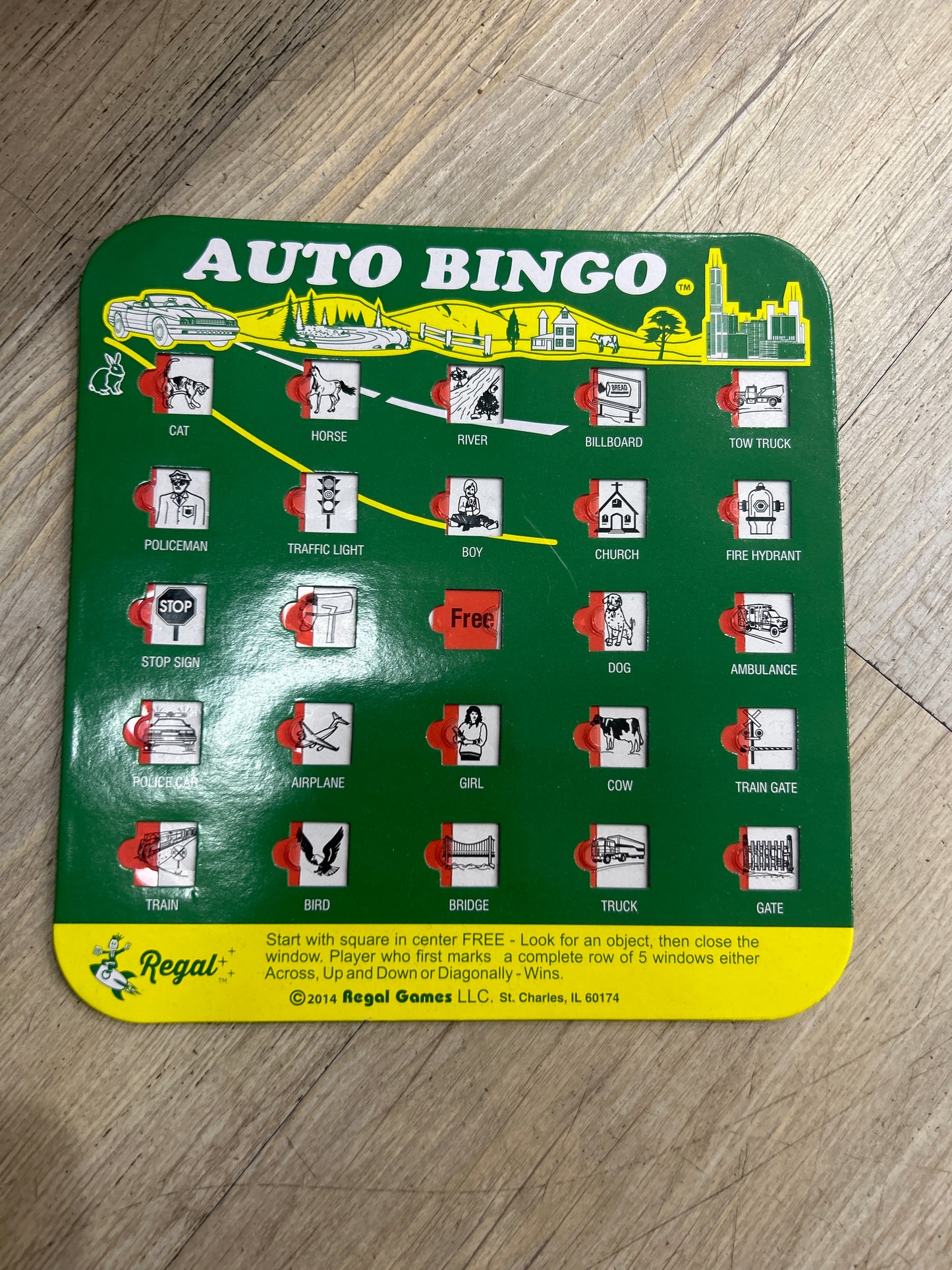 TRAVEL BINGO CARD