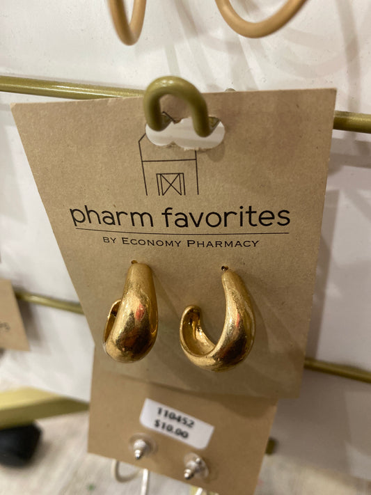 GOLD LAZY HOOP EARRINGS