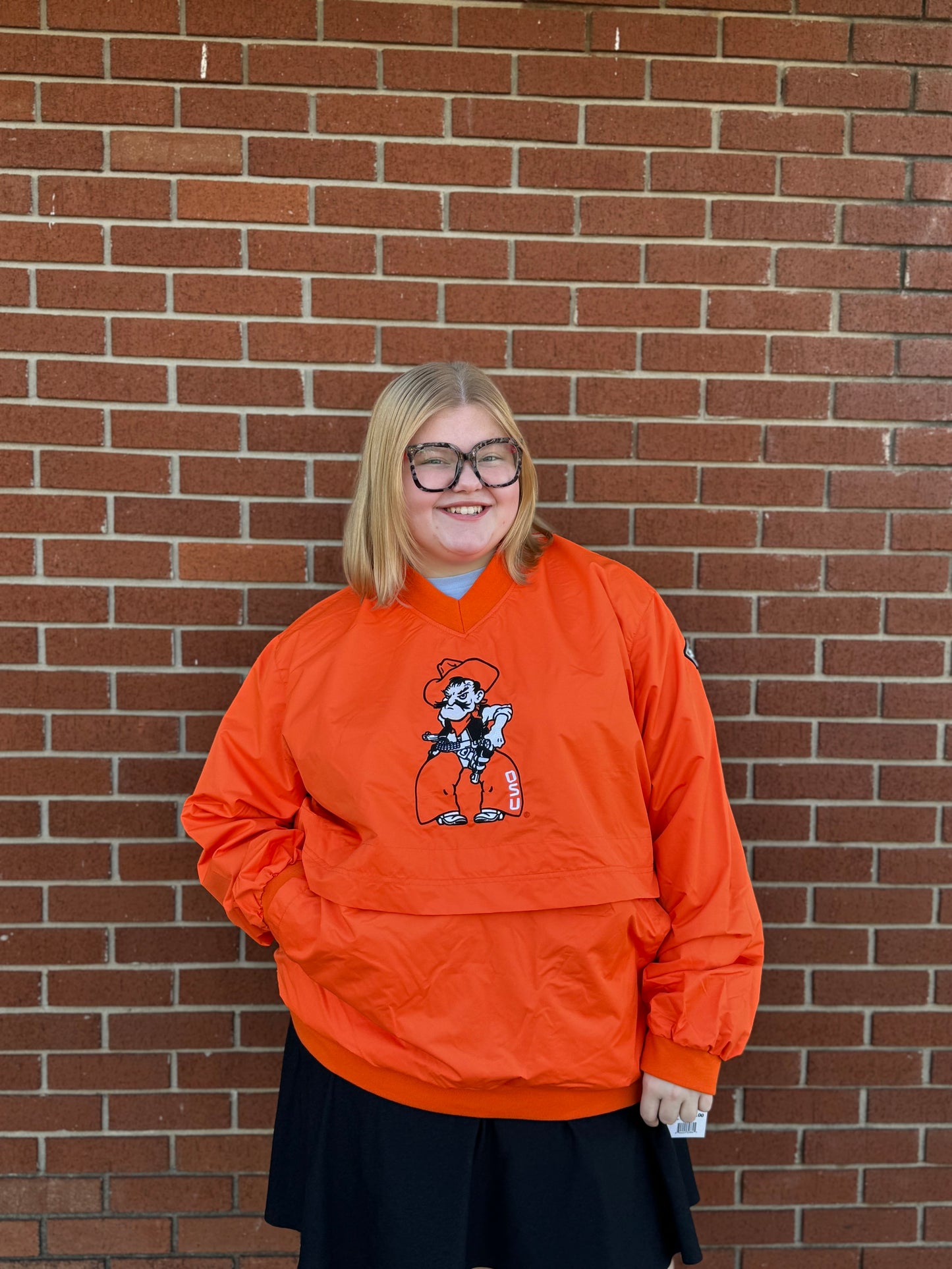 Oklahoma State V-Neck Pullover with Front Pocket