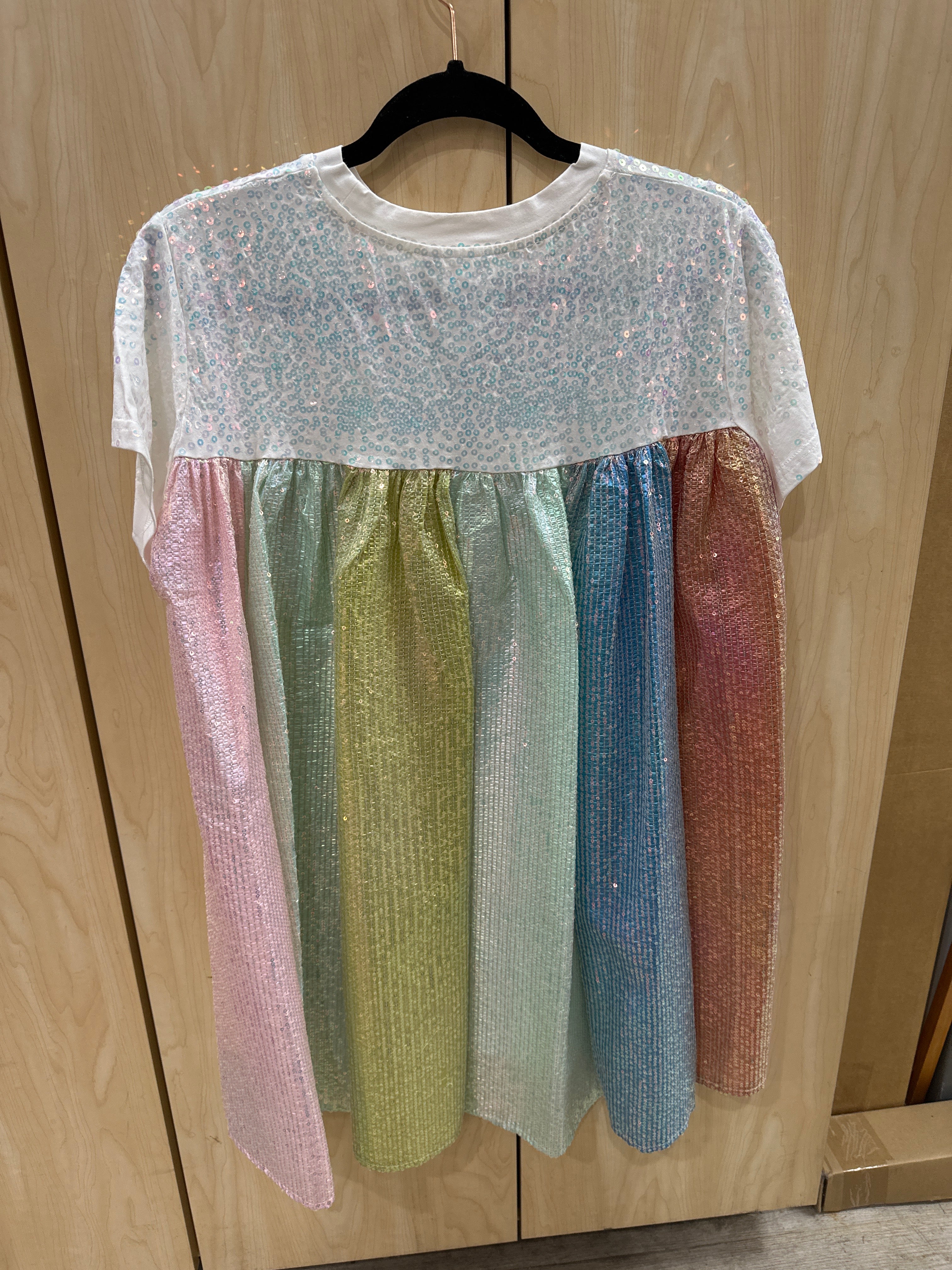 Sequin Multicolor Block Dress