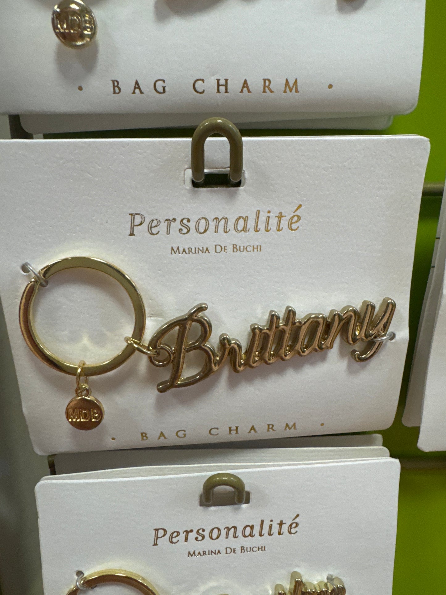 BAG CHARM KEYCHAIN - BRITTANY