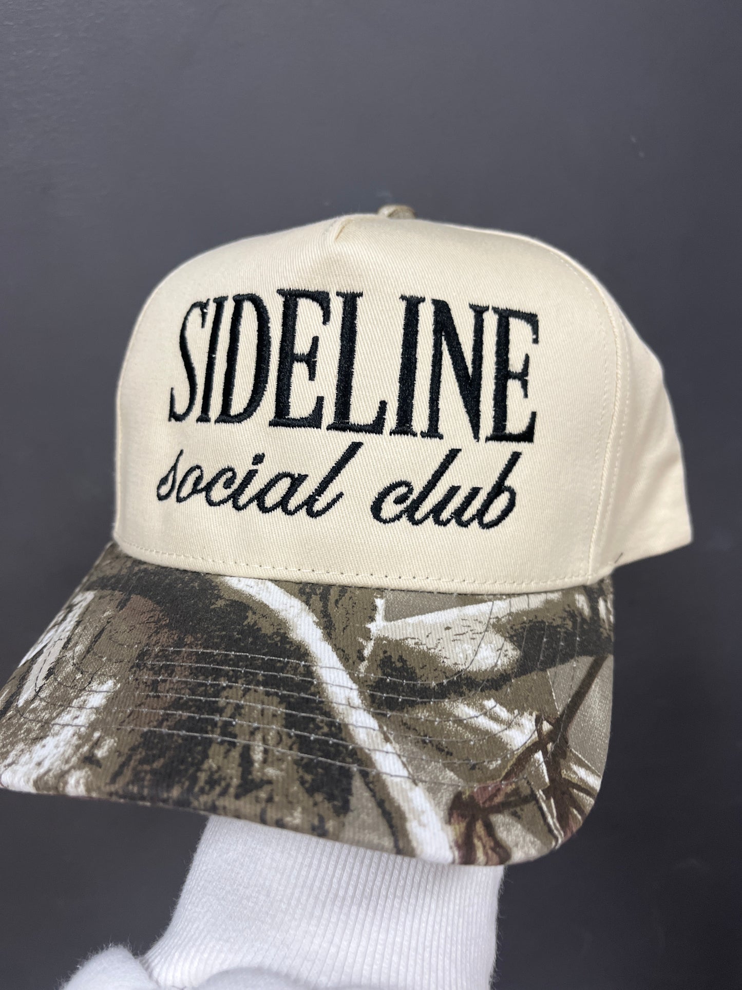 CAMO/CREAM HAT - SIDELINE SOCIAL CLUB