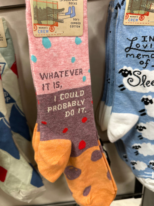 WOMENS CREW SOCKS - WHATEVER IT IS