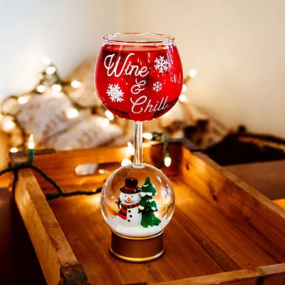 SNOW GLOBE WINE GLASS