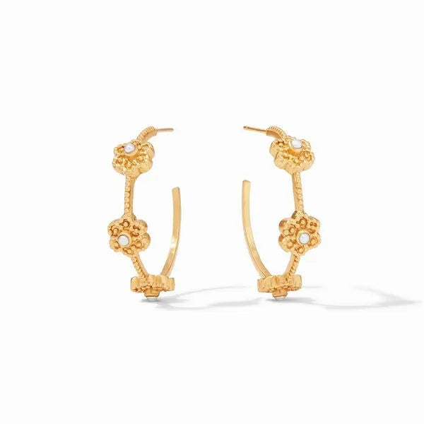 COLETTE PEARL HOOP EARRINGS - LARGE