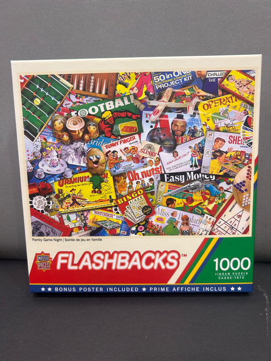 FLASHBACKS 1000PC PUZZLE - FAMILY GAME NIGHT