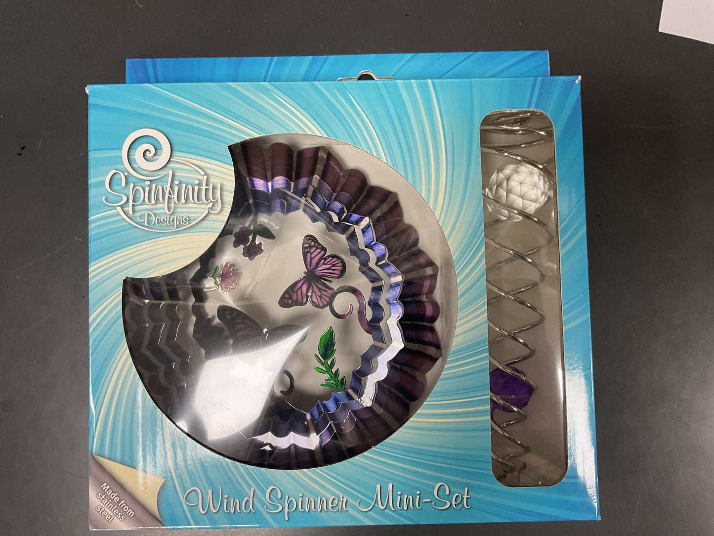 MINI SET W/TAIL - 3D PURPLE BUTTERFLY