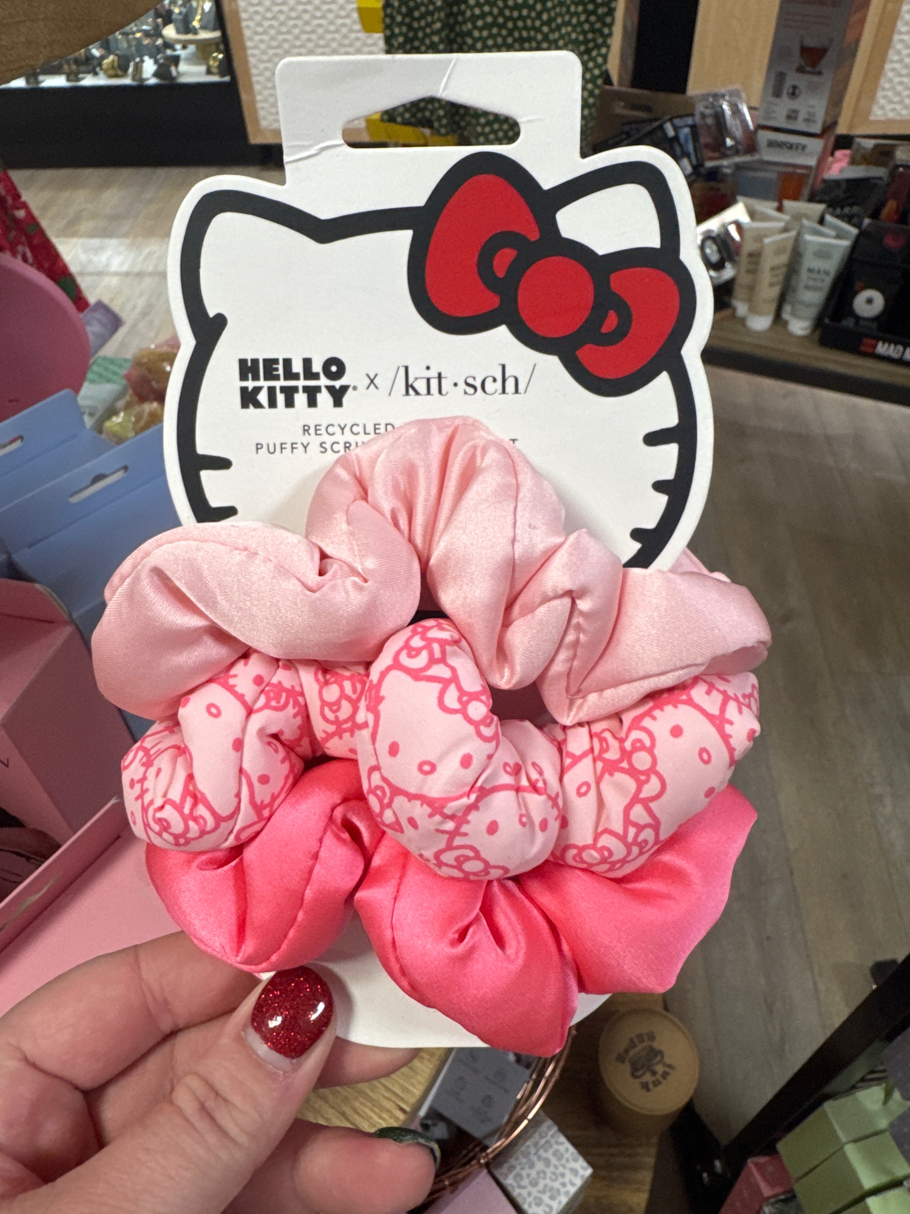 HELLO KITTY PUFFY SCRUNCHIES 3PC SET