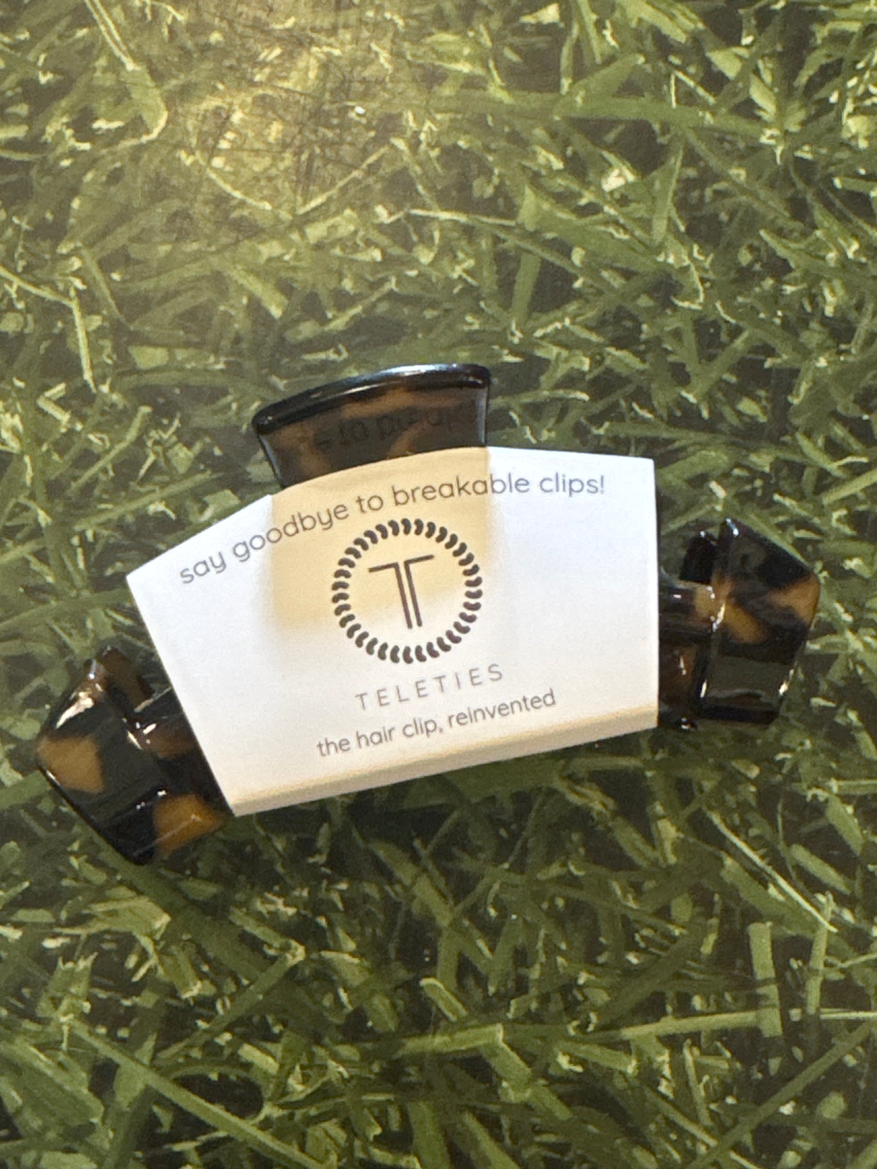 TELETIES OPEN HAIR CLIP - MEDIUM - TORTOISE