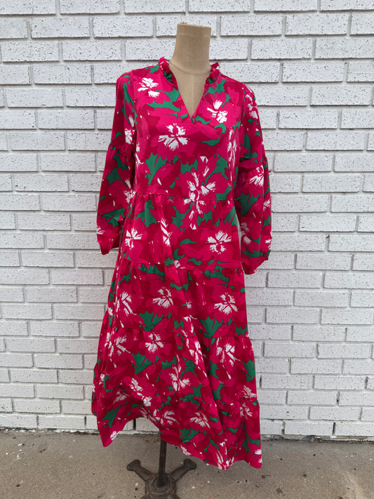 Pretty Poinsettias Christina Dress