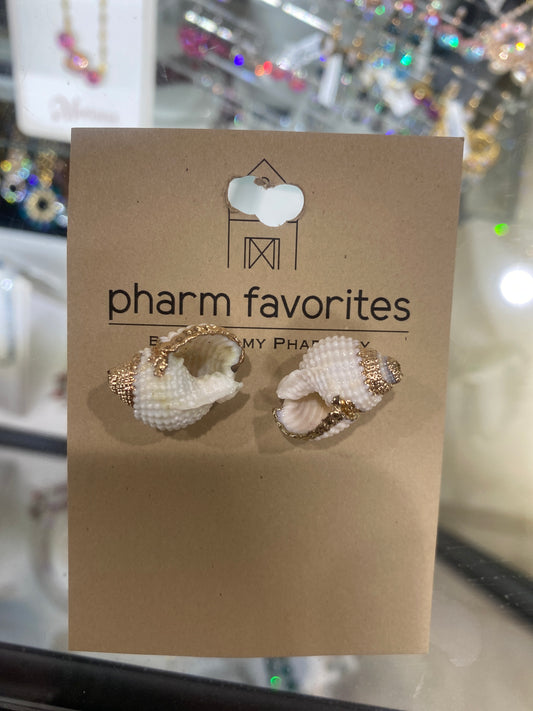 SHELL STUD EARRINGS
