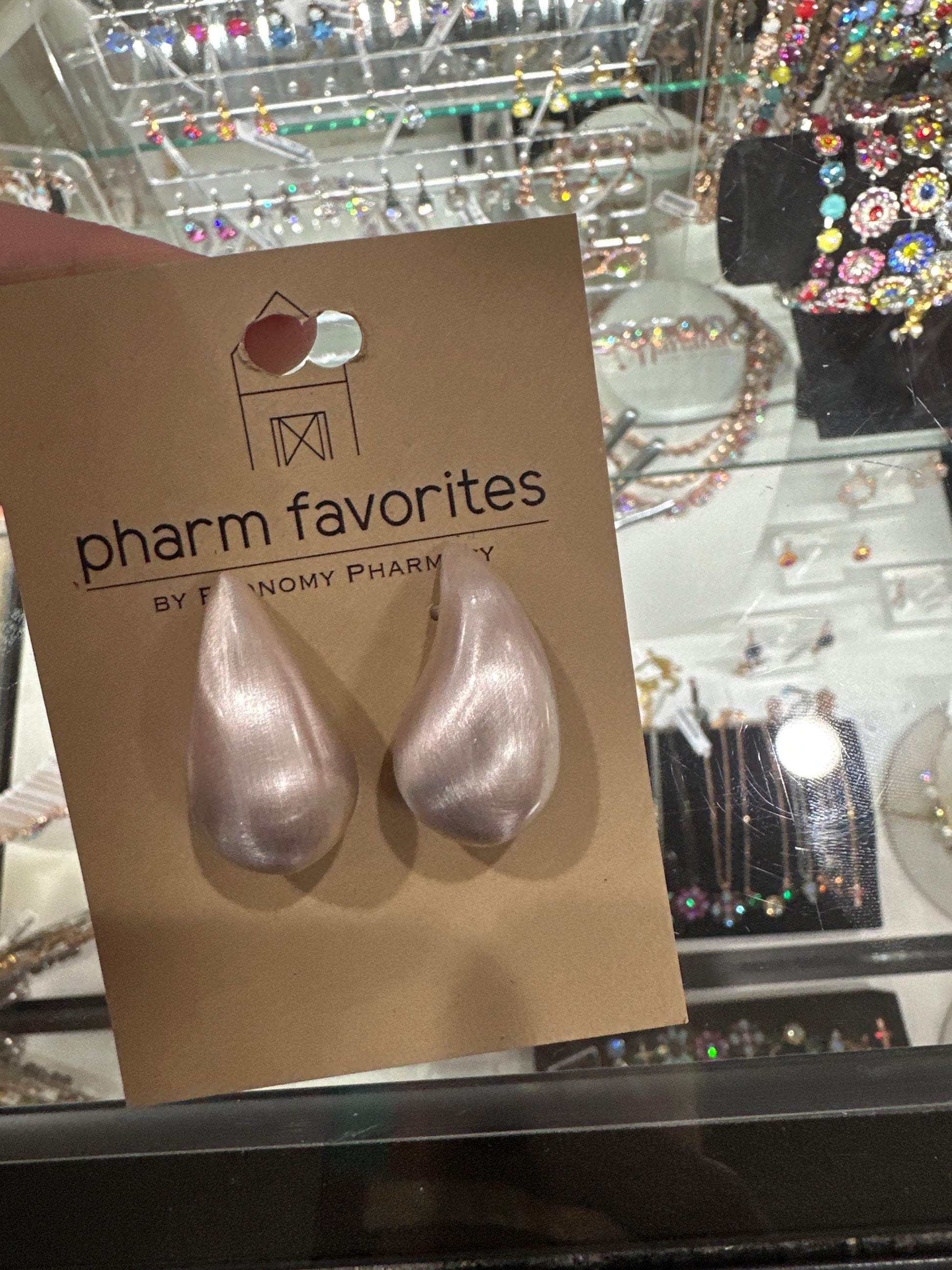SILVER MATTE TEARDROP/COMMA EARRINGS - Pharm Favorites by Economy Pharmacy