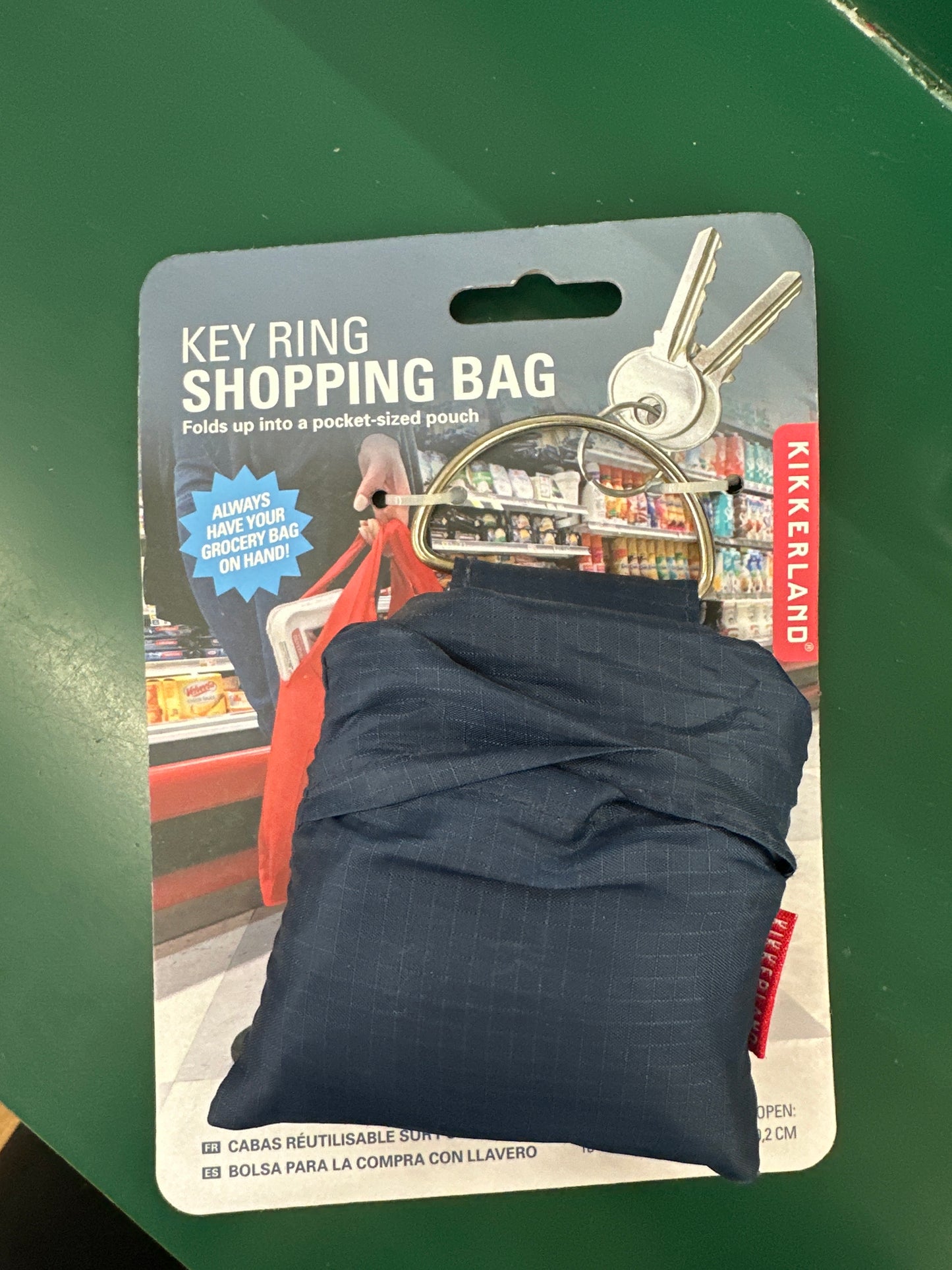 KEY RING SHOPPING BAG - BLUE